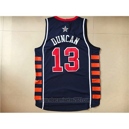 Camiseta USA 2004 Tim Duncan #13 Azul